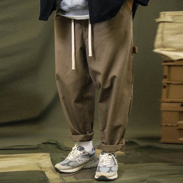 63.62Aidase Patchwork Cargo Pants Men Corduroy Contrast Stitch Trousers Mens Streetwear Loose Casual Pants aidase-shop
